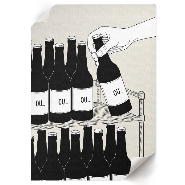 Retro plakát Lahve s nápoji