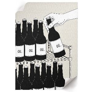 Retro plakát Lahve s nápoji