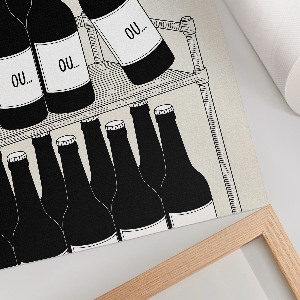 Retro plakát Lahve s nápoji