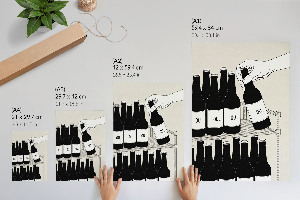 Retro plakát Lahve s nápoji