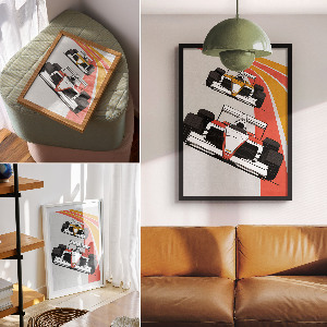 Vintage poszter Formulový závod