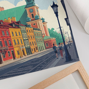 Vintage poszter Varšavská architektura