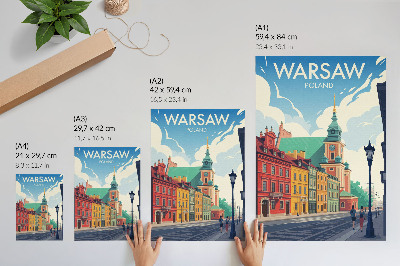 Vintage poszter Varšavská architektura