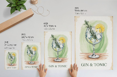 Retro poszter Gin tonik