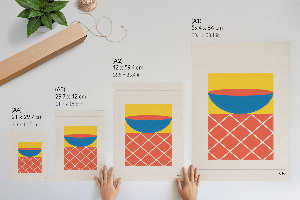 Retro plakát Geometrický tvar