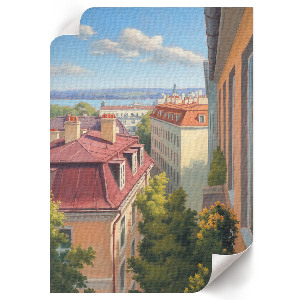 Vintage poszter Výhled na město