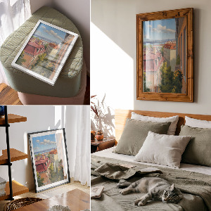 Vintage poszter Výhled na město