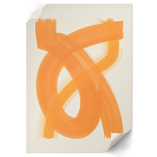 Retro plakát Oranžové tahy