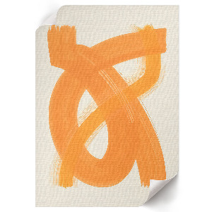 Retro plakát Oranžové tahy