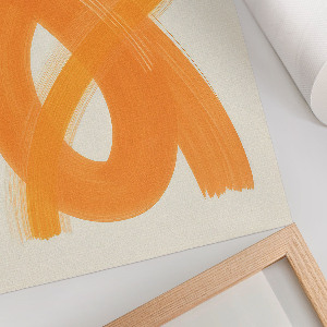 Retro plakát Oranžové tahy