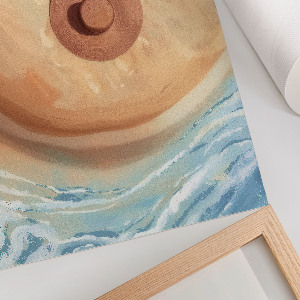 Retro poszter Žena a pláž