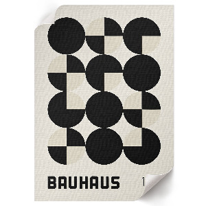 Retro poszter a Bauhaus formáiról