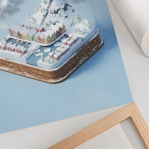 Retro plakát Sněhová koule Bergen