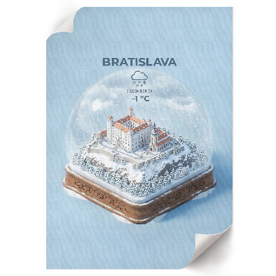 Vintage poszter Bratislavská sněhová koule