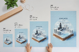 Retro poszter Cichago sněhová koule