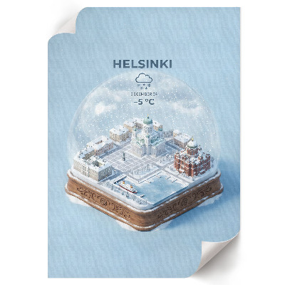 Poszter kép Helsinská sněhová koule