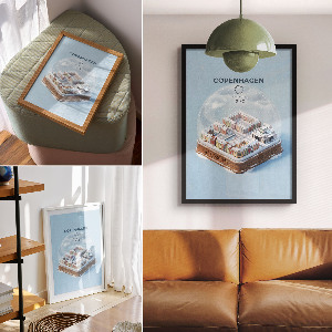 Vintage poszter Kodaňská sněhová koule