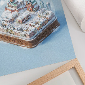 Retro poszter Sněhová koule Krakov