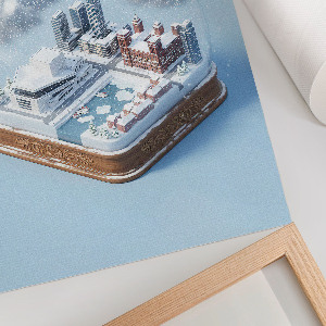 Retro poszter Sněhová koule v Oslu