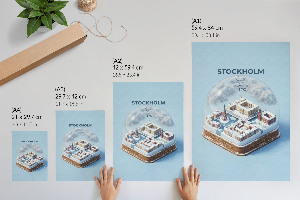 Poszter kép Stockholmská sněhová koule