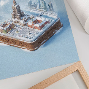 Vintage poszter Sněhová koule Varšava