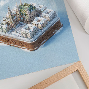 Retro poszter Sněhová koule Vídeň