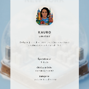 Retro poszter Sněhová koule v Curychu