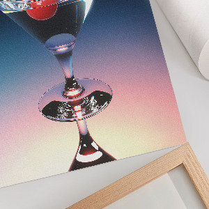 Retro plakát Třešňový koktejl