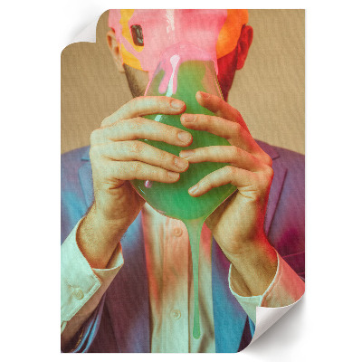 Retro poszter Surrealistický portrét