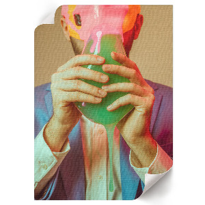 Retro poszter Surrealistický portrét