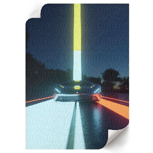 Retro poszter Futuristické auto