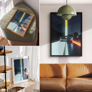 Retro poszter Futuristické auto