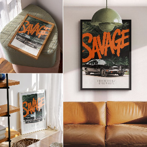 Vintage poszter Divoké auto