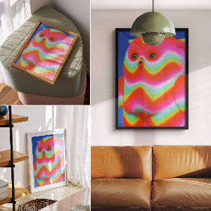 Vintage poszter Barevné zvíře