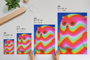 Vintage poszter Barevné zvíře