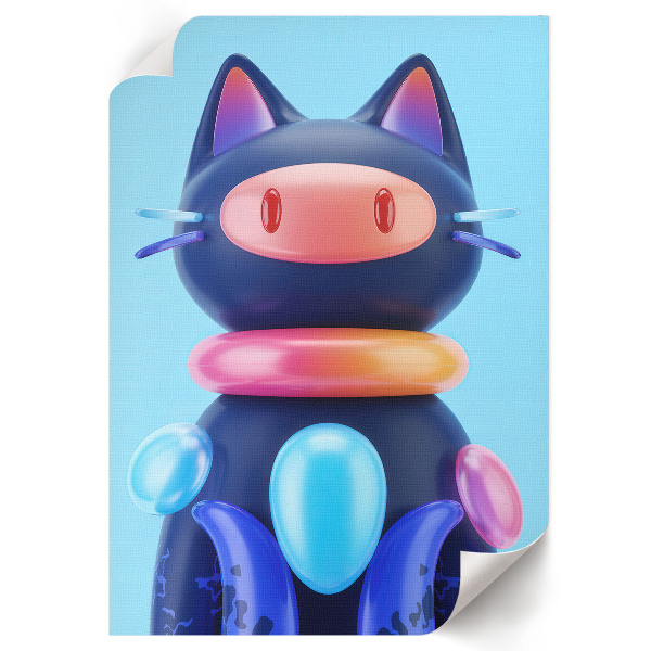 Retro poszter Futuristická kočka