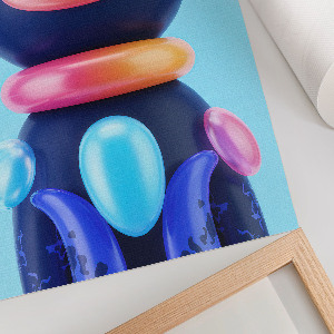 Retro poszter Futuristická kočka