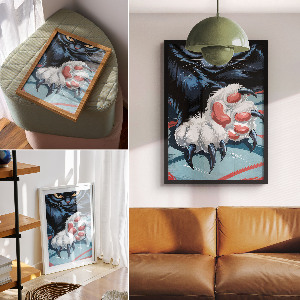 Retro plakát Kočka s drápy