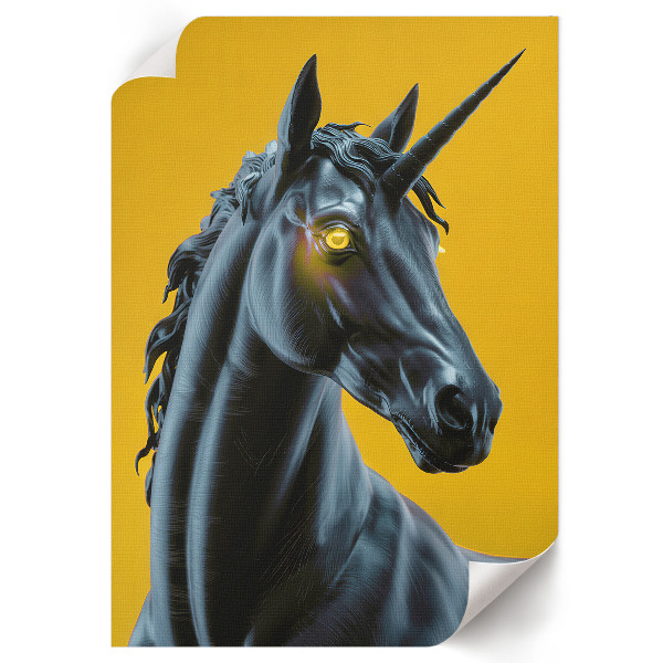 Vintage poszter Černý jednorožec