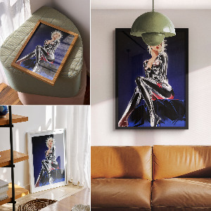 Vintage poszter Futuristická postava