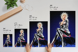 Vintage poszter Futuristická postava