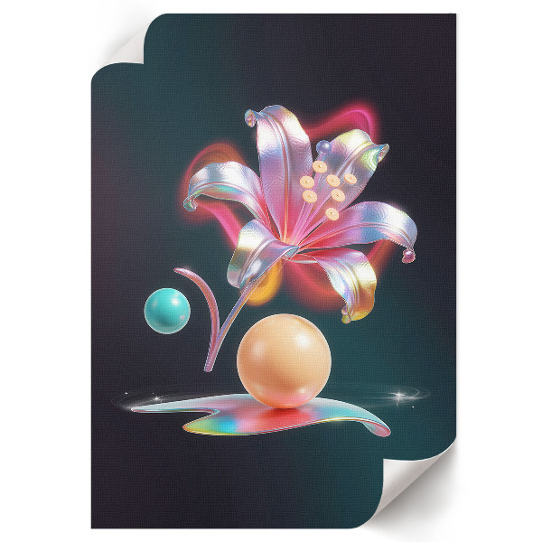 Vintage poszter Neonová lilie