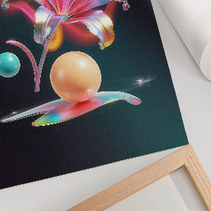 Vintage poszter Neonová lilie