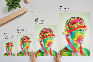 Retro poszter Barevná abstrakce