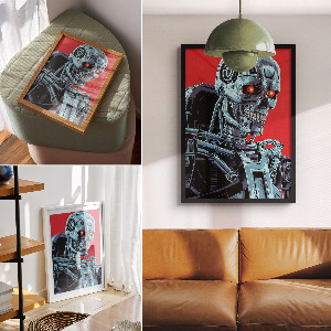 Vintage poszter Futuristický robot