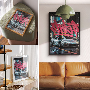 Poszter kép Graffiti auto