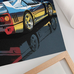 Retro plakát Jízda motorem v noci