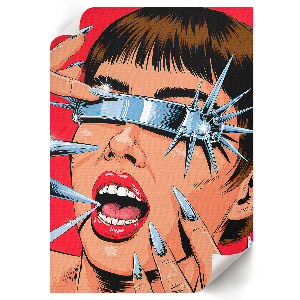 Retro plakát az energia pop-art stílusában