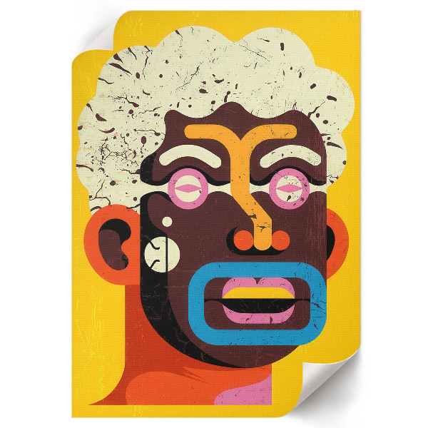 Retro plakát Abstraktní portrét