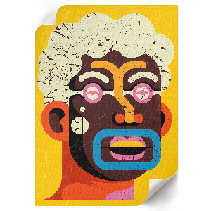 Retro plakát Abstraktní portrét